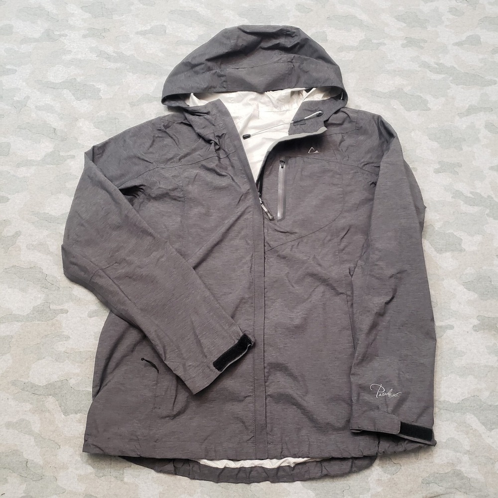Paradox Jacket Womens Medium Gray Full Zip Hooded Windbreaker
